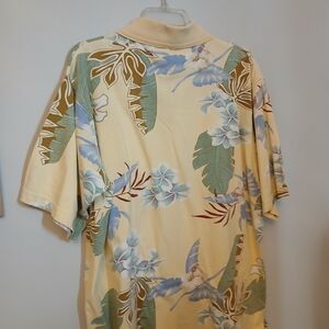 Reservoir World Wide Hawaiian Style Short Sleeve Polo Shirt Cotton Medium Tropic